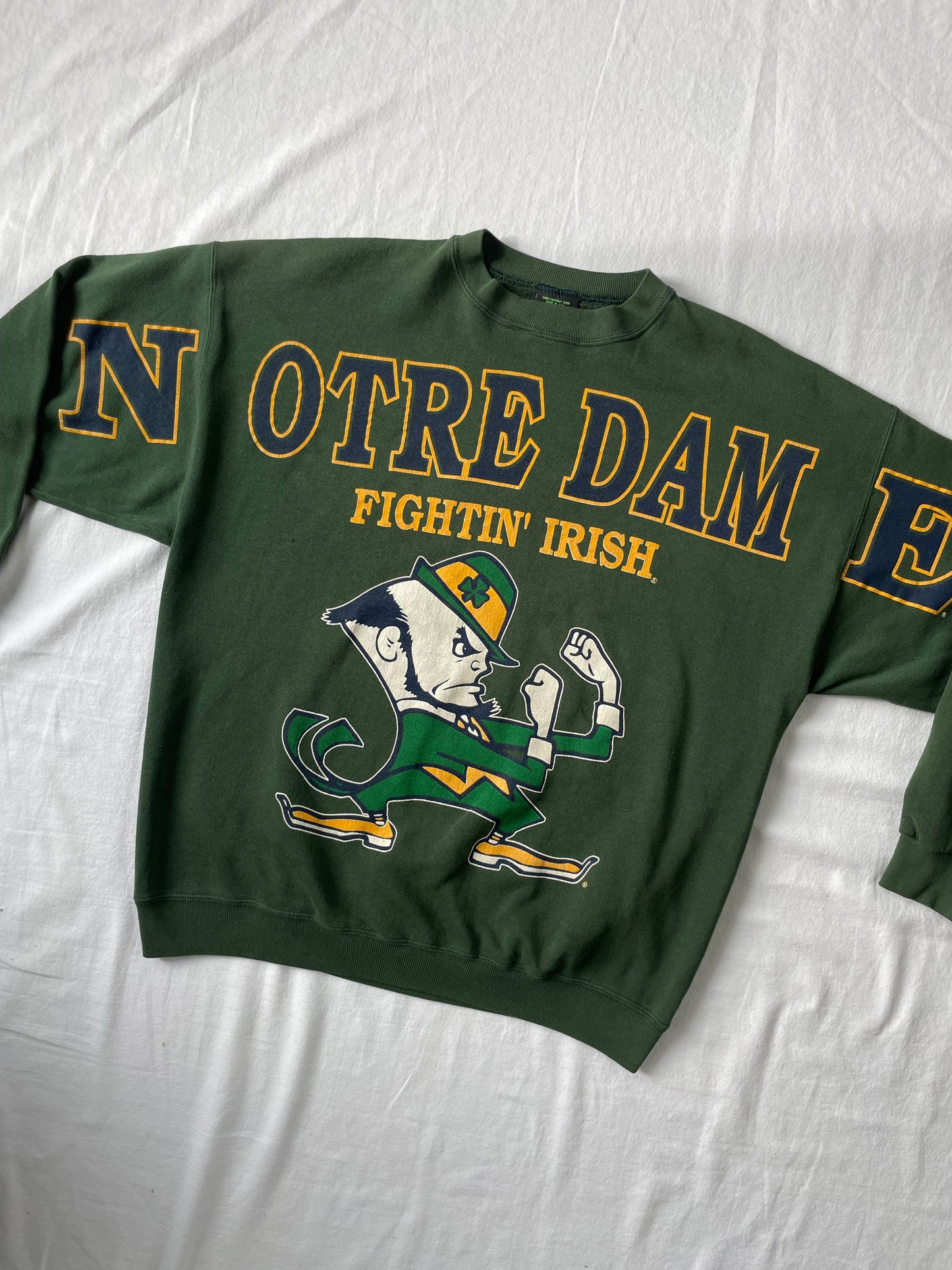 Vintage Notre Dame Spell Out Crewneck XLarge
