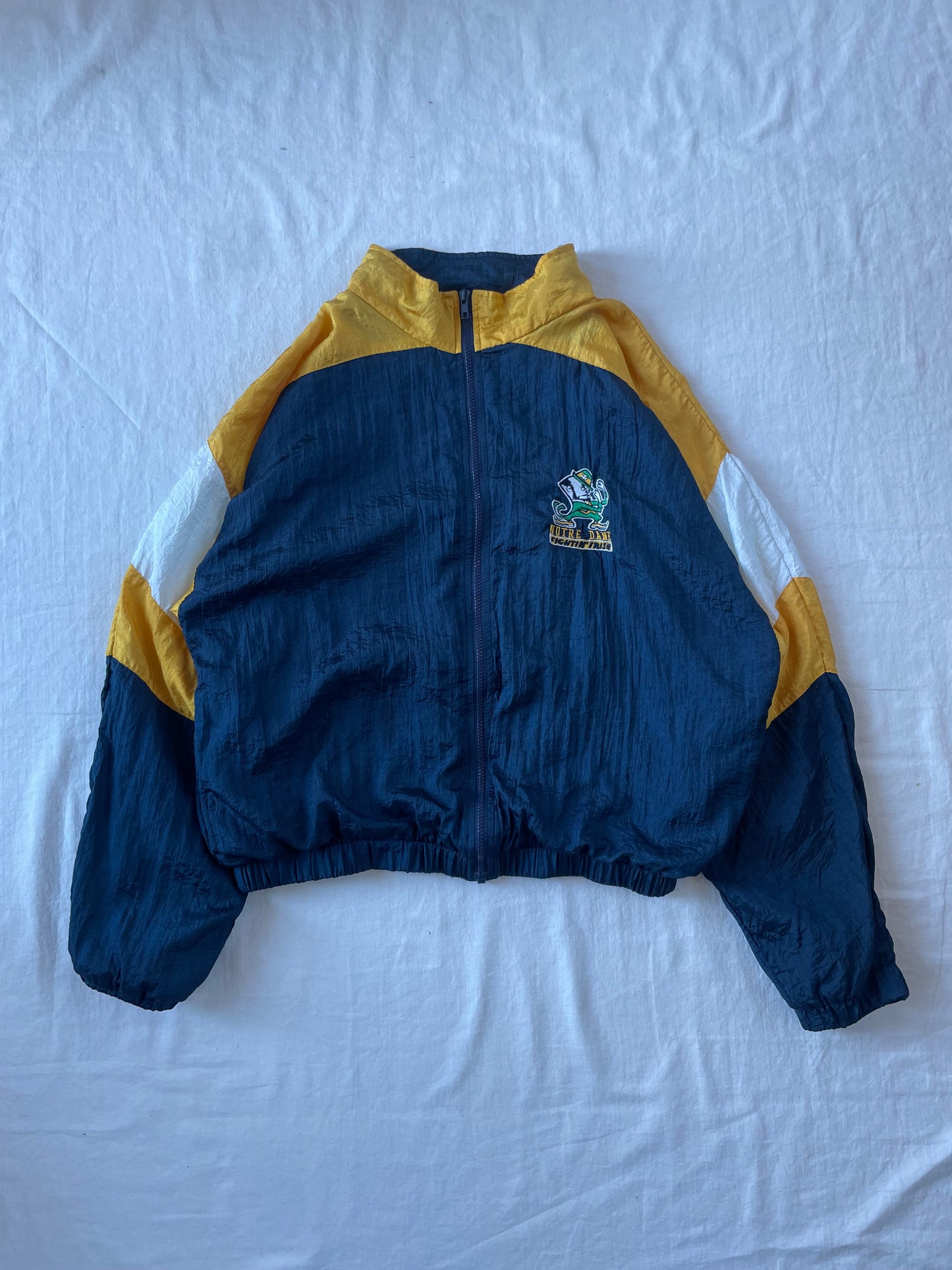 Vintage Notre Dame Windbreaker Jacket Large