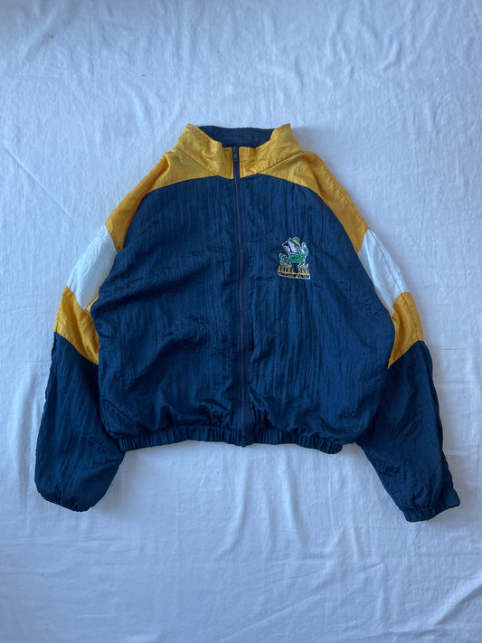 Vintage Notre Dame Windbreaker Jacket Large
