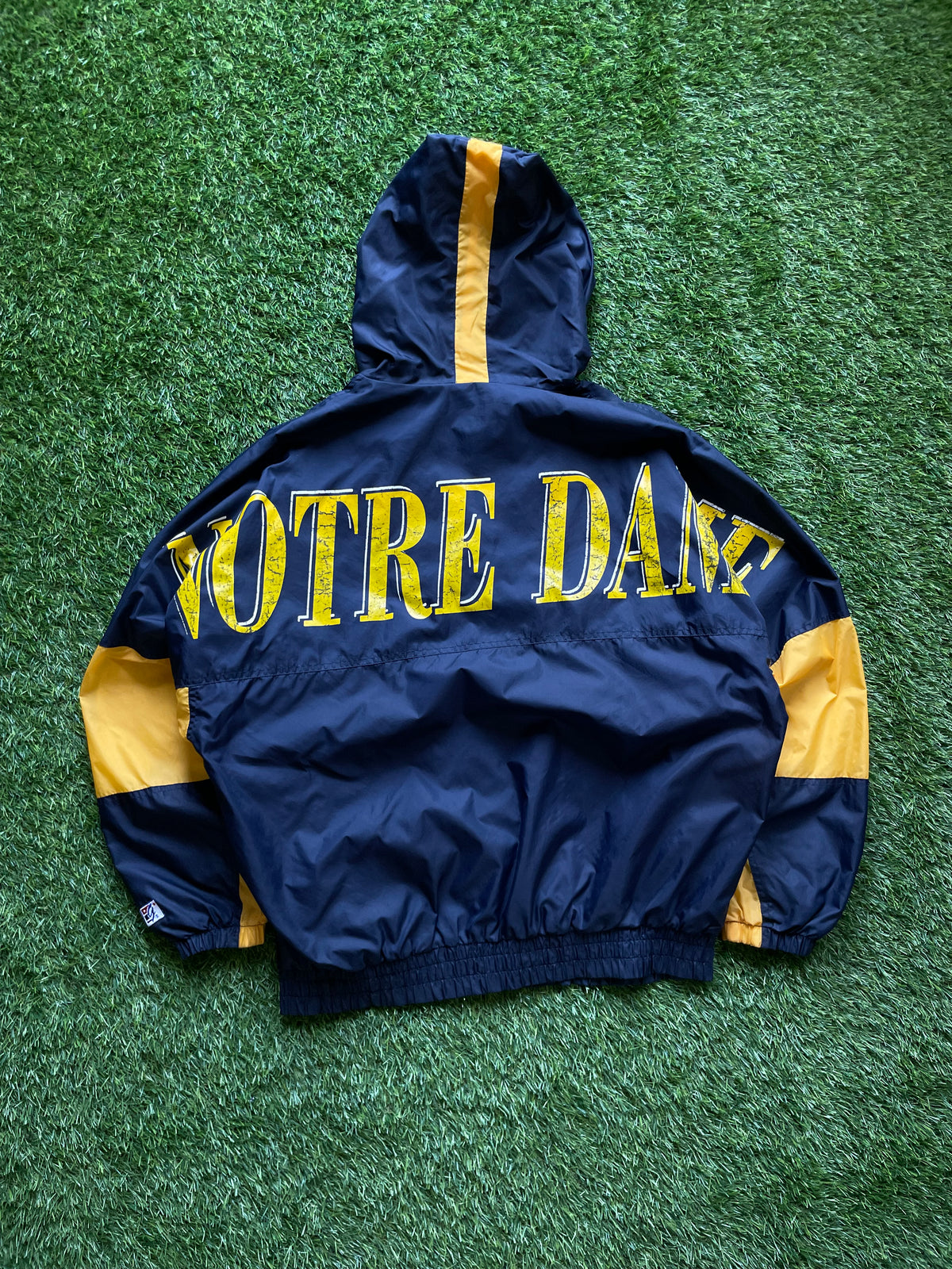 Vintage Notre Dame Spell Out Jacket Large