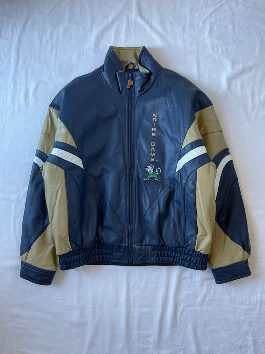 Vintage Notre Dame Leather Jacket 2XL