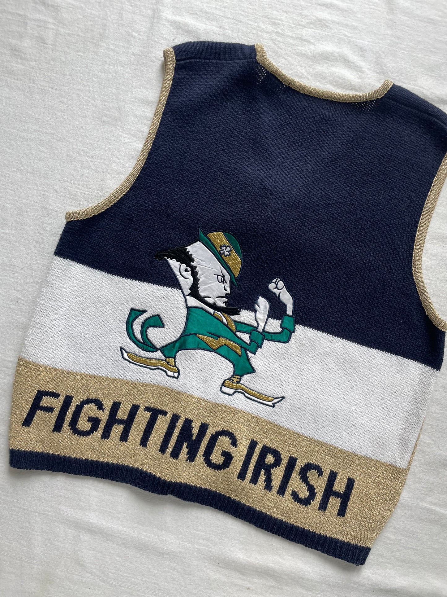 Vintage Notre Dame Sweater Vest XLarge
