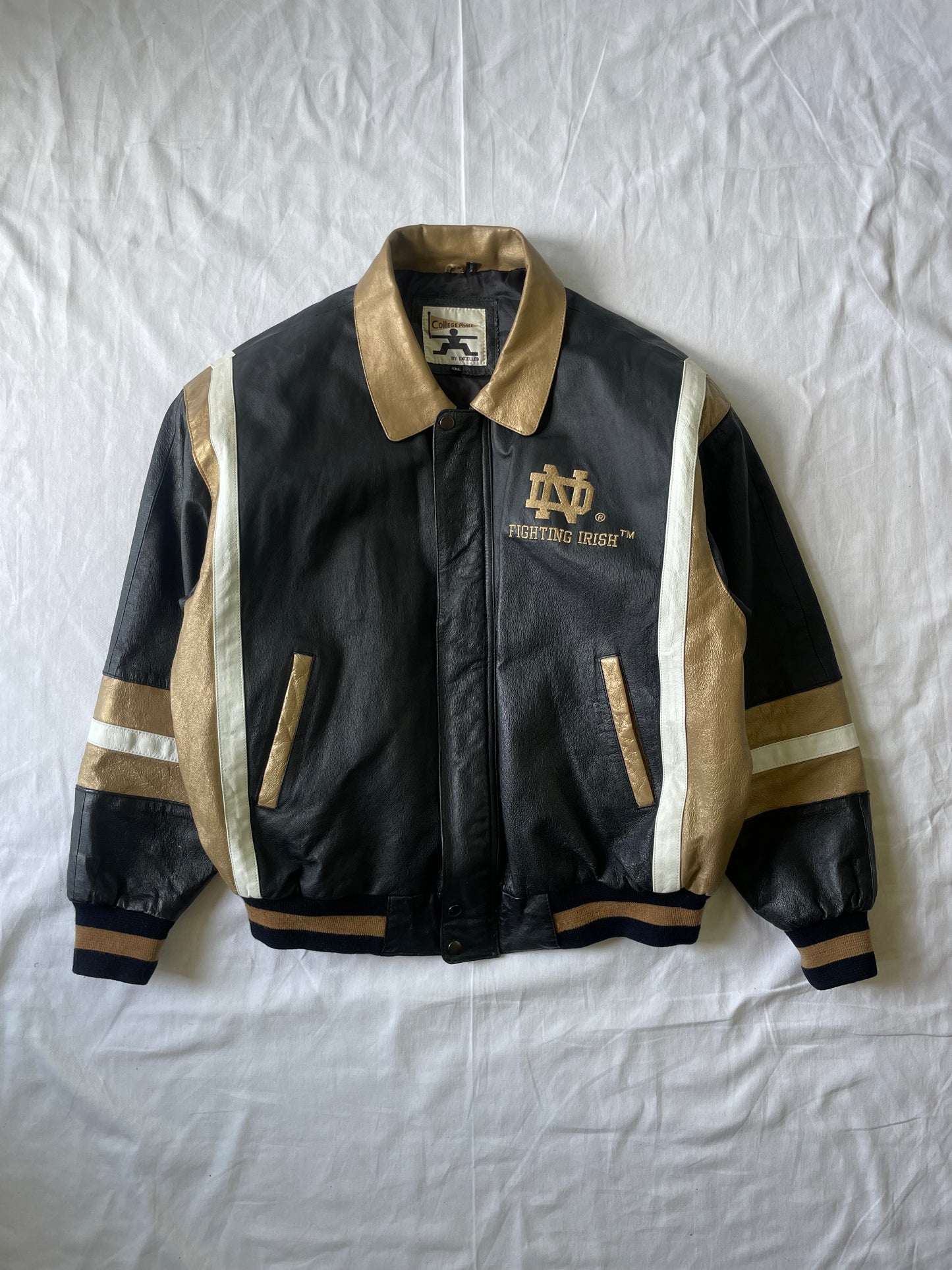 Vintage Notre Dame Leather Jacket 2XL