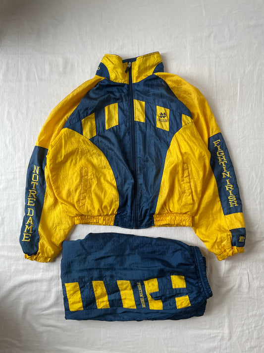 Vintage Notre Dame Track Suit Large