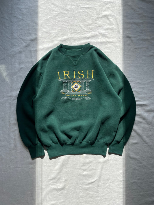 Vintage Notre Dame Irish Green Crewneck Medium