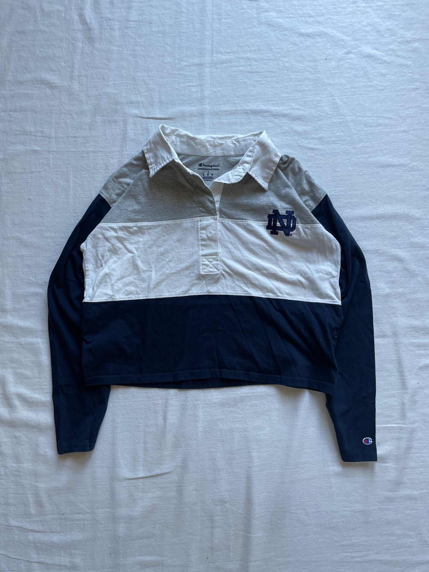 Vintage Notre Dame Womens Cropped Polo Small