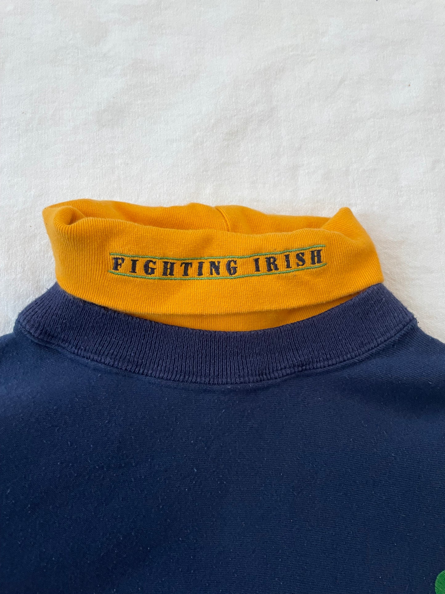 Vintage Notre Dame Turtleneck Sweatshirt Large