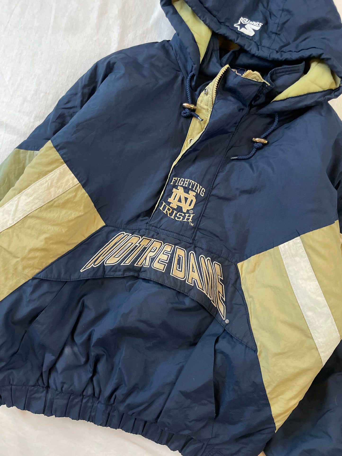 Vintage Notre Dame Starter Puffer Jacket XLarge