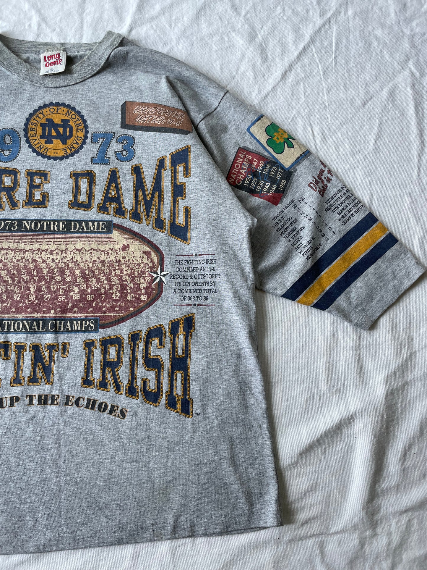 Vintage Notre Dame Football National Champions Shirt XLarge