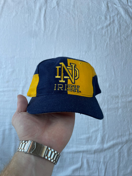 Vintage Notre Dame Color Blocked Hat