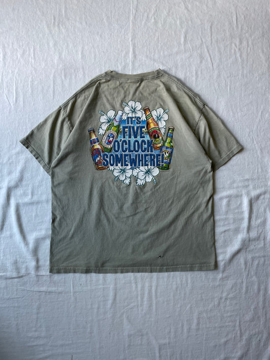 Vintage Big Dogs It’s Five O’Clock Somewhere Tee Large/XLarge
