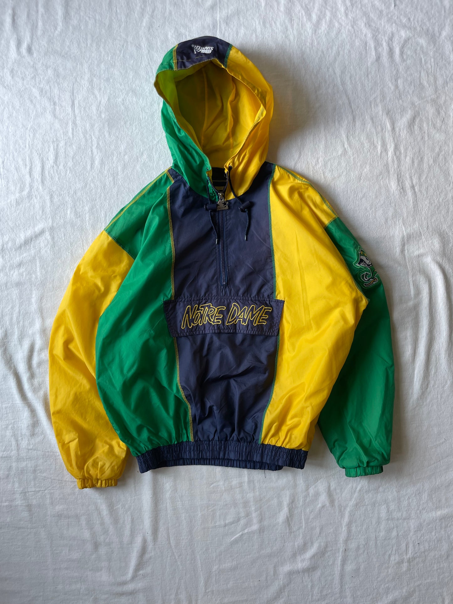 Vintage Notre Dame Windbreaker Jacket Medium