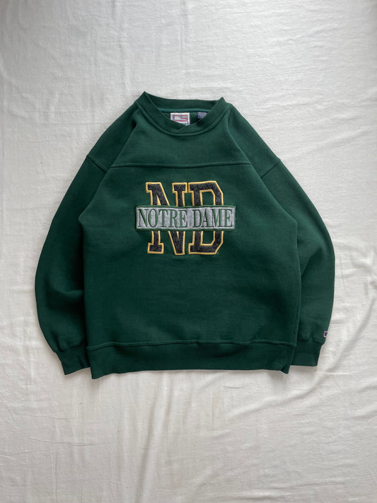 Vintage Notre Dame Green Crewneck Medium