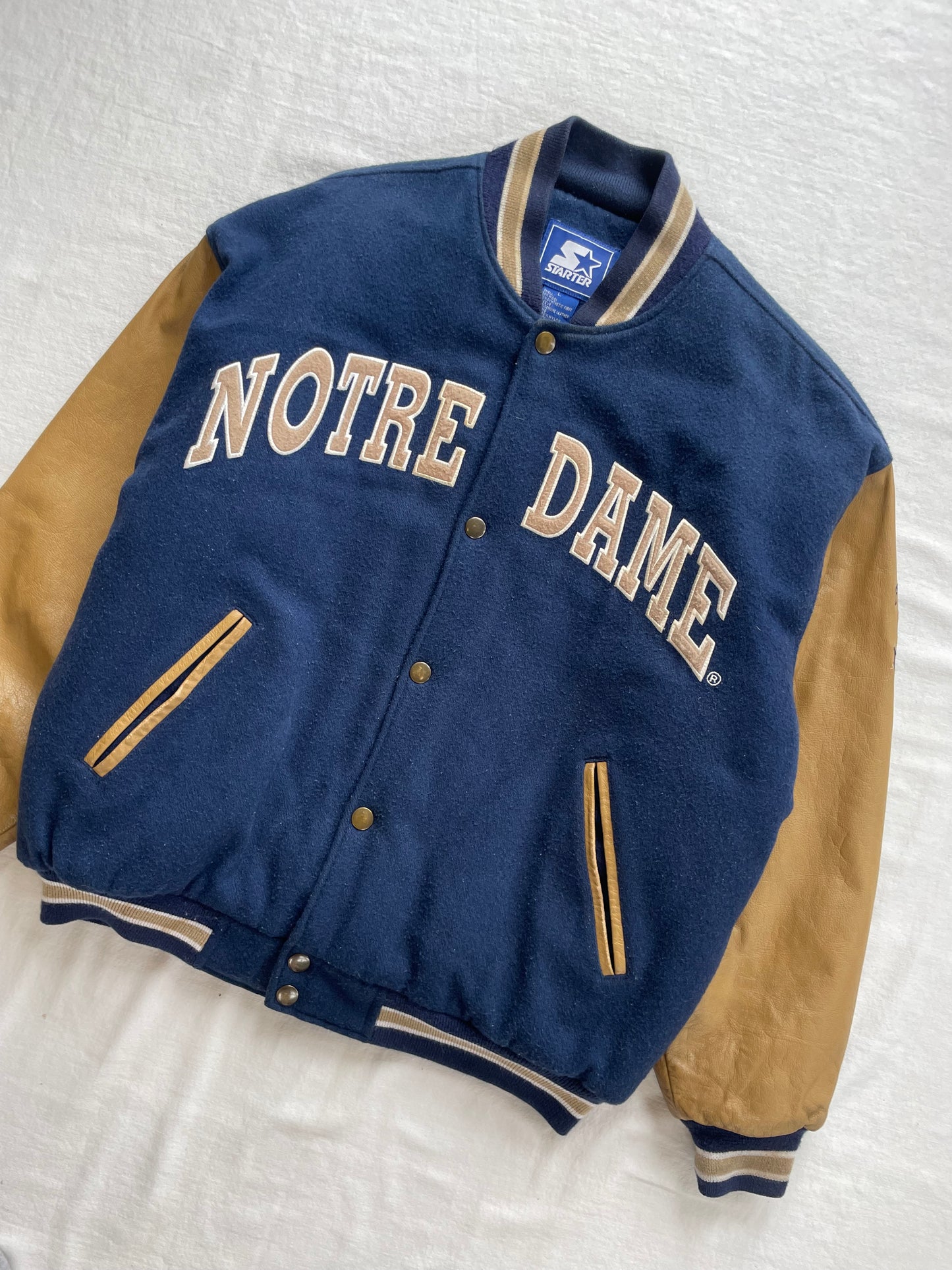Vintage Notre Dame Varsity Jacket Large