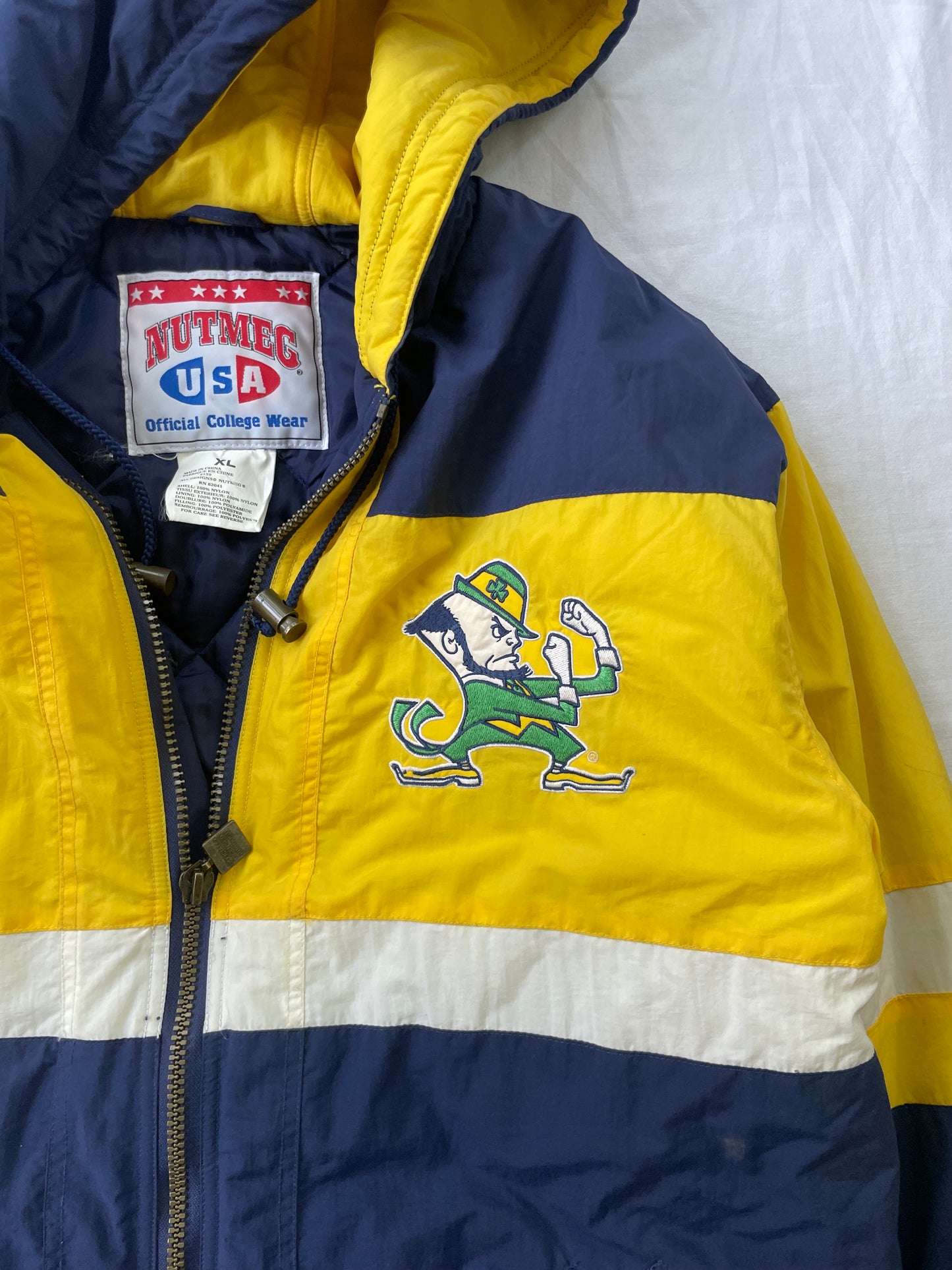 Vintage Notre Dame Puffer Jacket XLarge