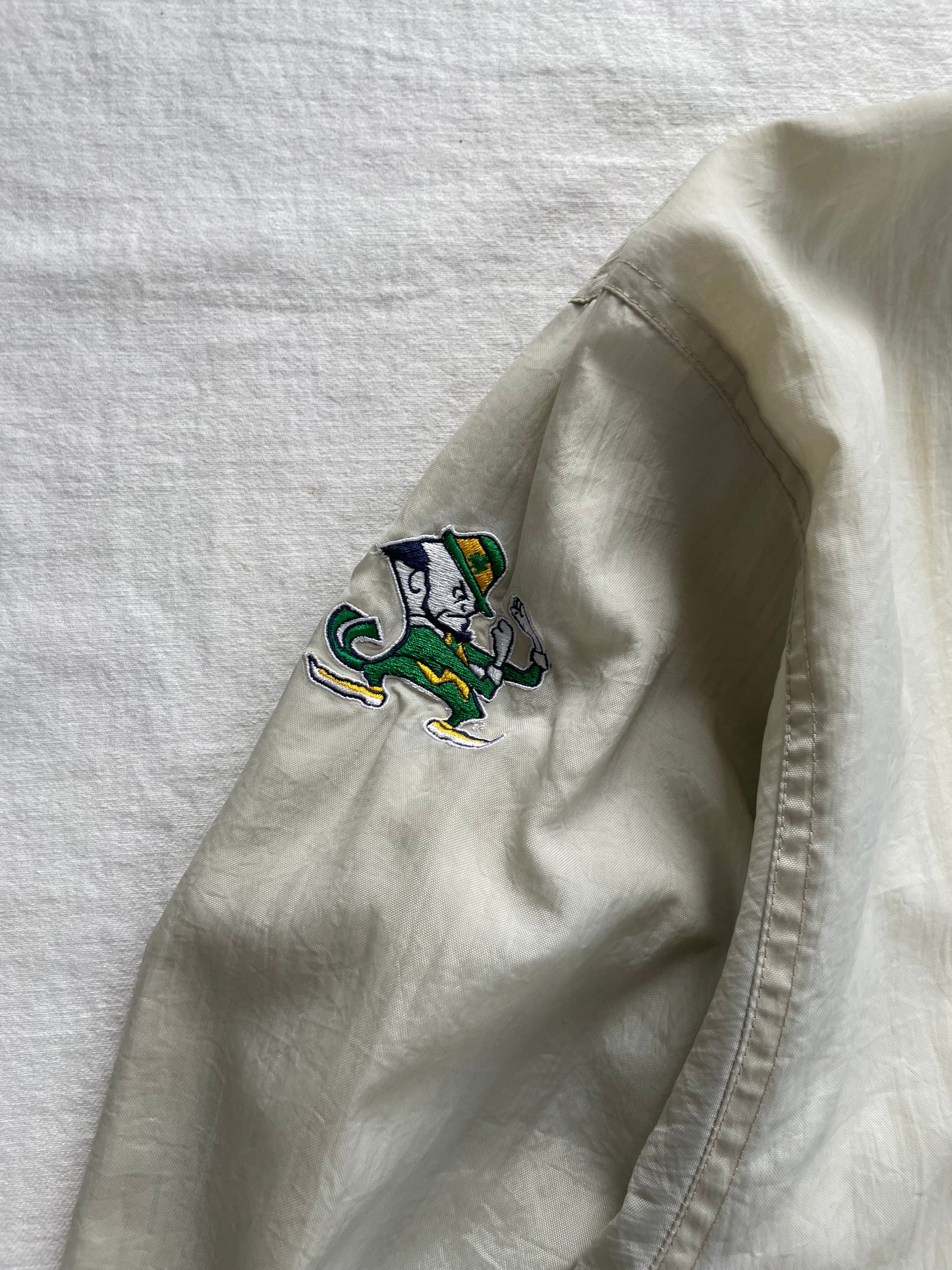 Vintage Notre Dame Gold Irish Pullover Windbreaker Large