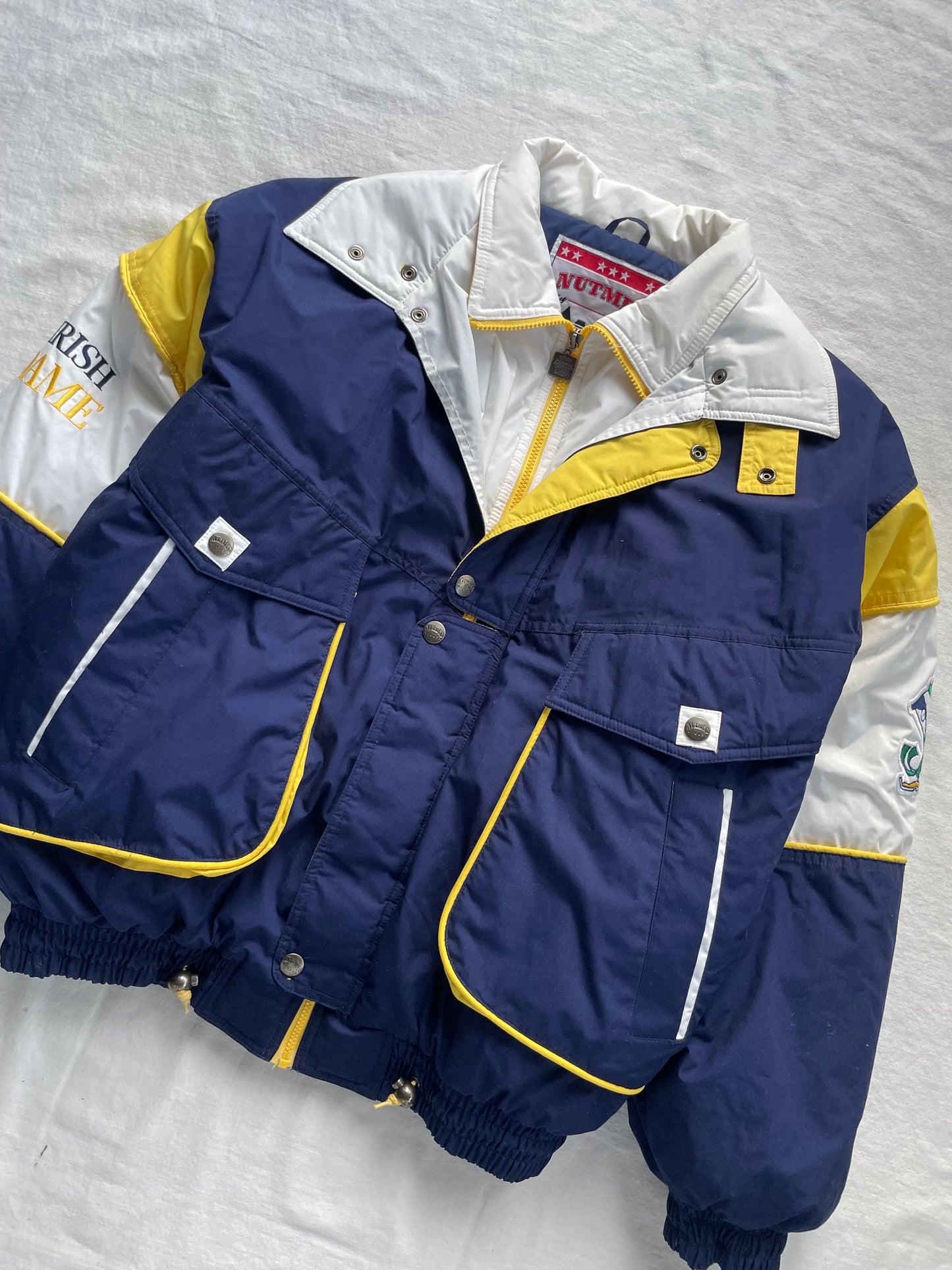 Vintage Notre Dame Puffer Jacket Large