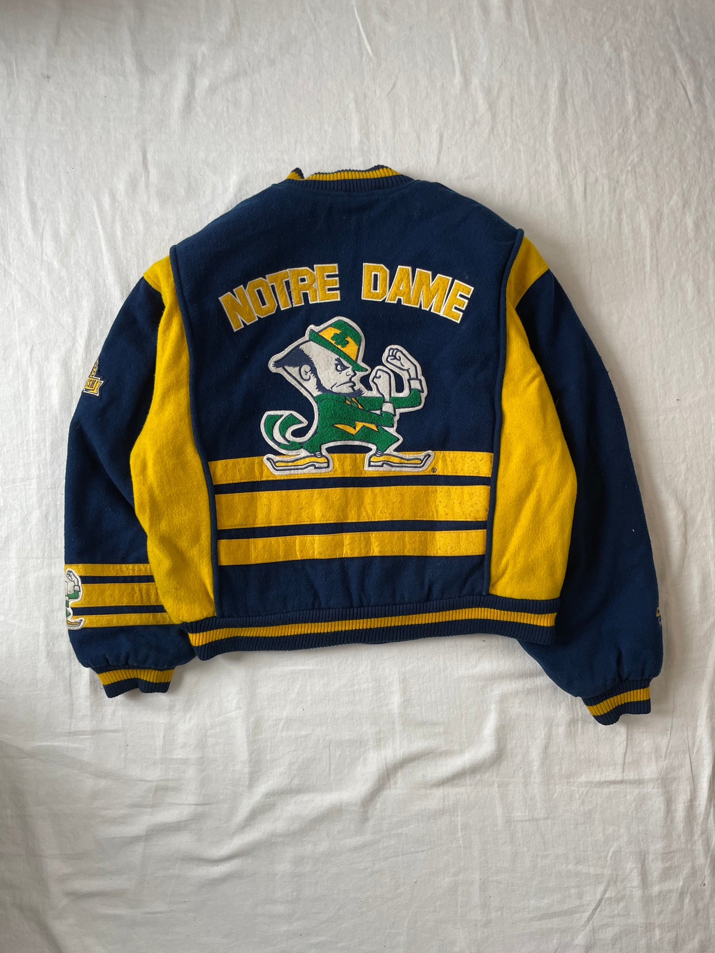 Vintage Notre Dame Bomber Jacket Medium