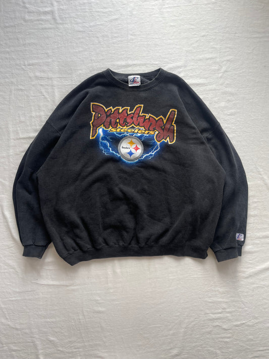 Vintage Pittsburgh Steelers Lightning Crewneck 2XL/3XL
