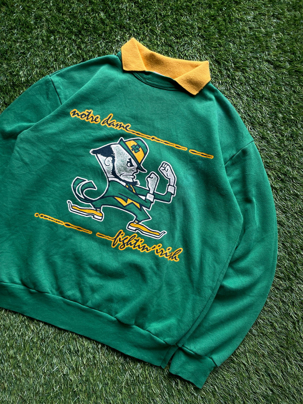 Vintage Notre Dame Rugby Polo Sweatshirt Medium/Large