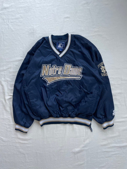 Vintage Notre Dame Pullover Windbreaker Large