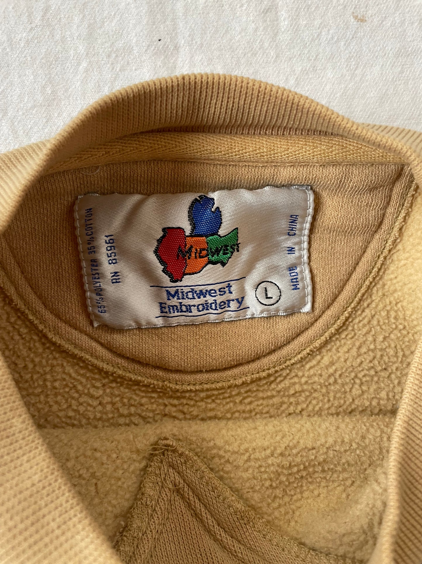 Vintage Notre Dame Gold Crewneck Large