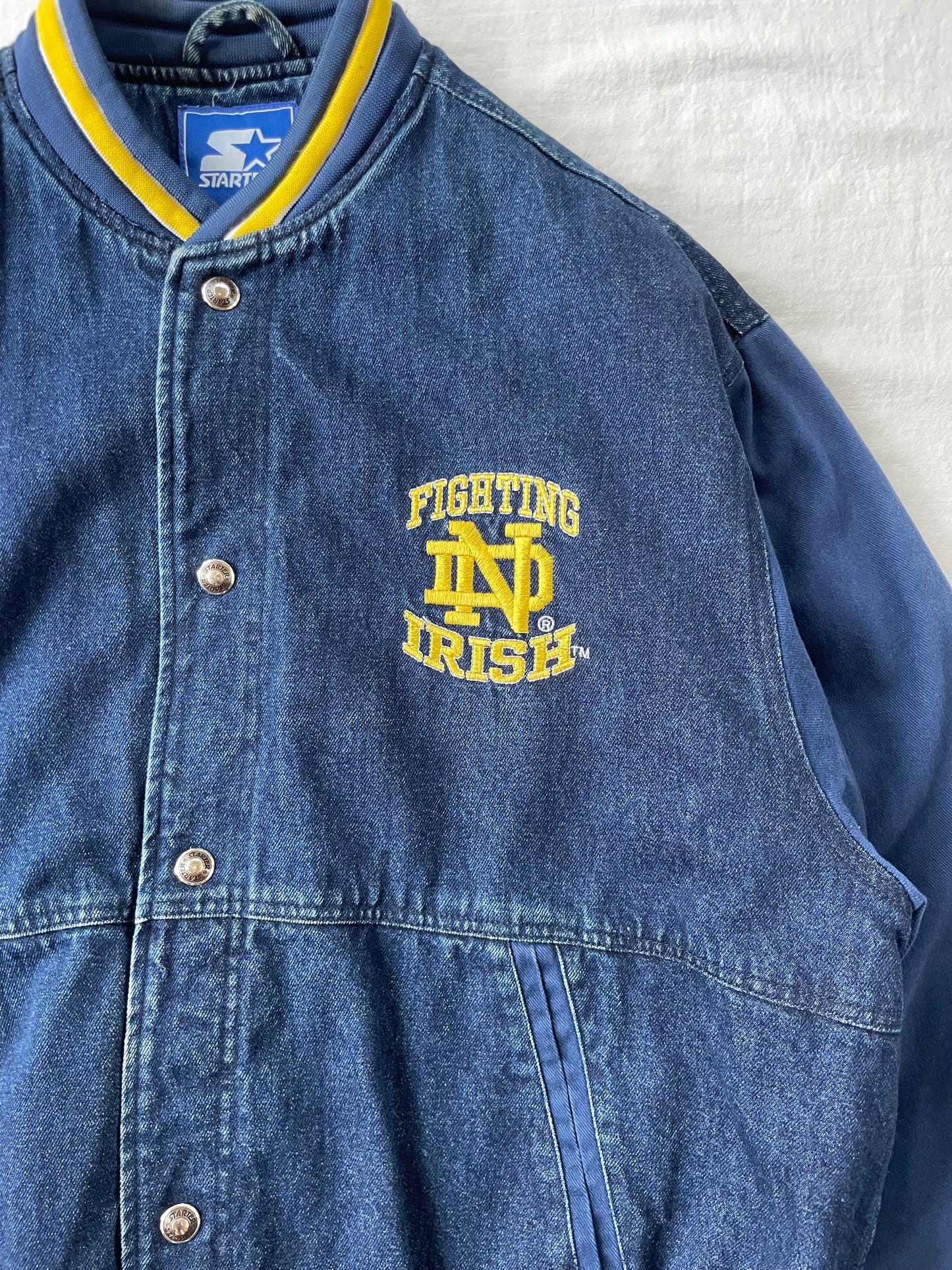 Vintage Notre Dame Denim Jacket  XLarge