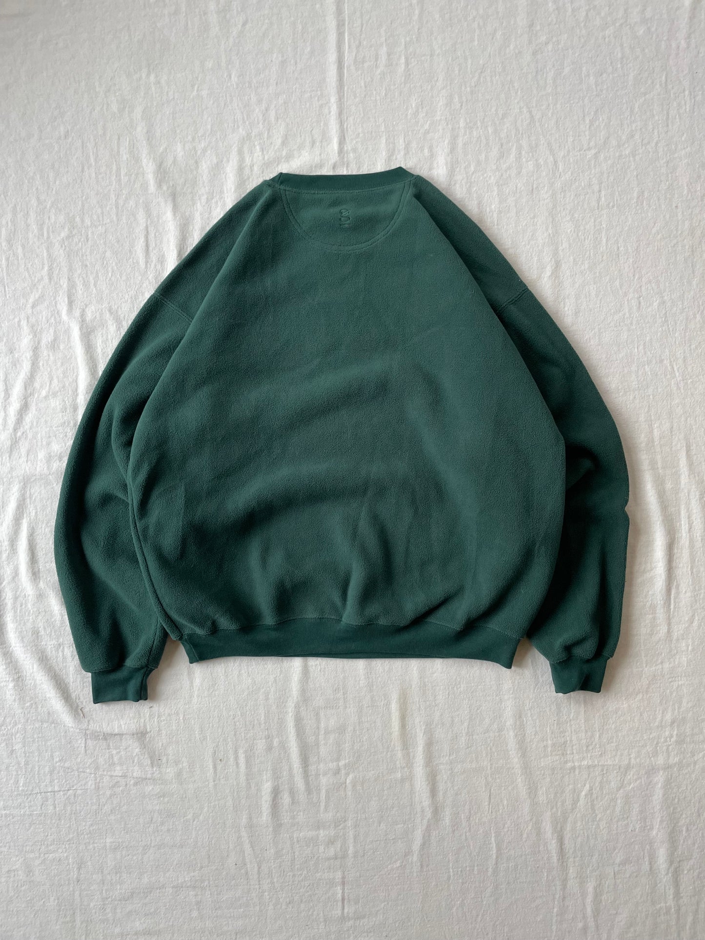 Vintage Notre Dame Green Fleece Crewneck Medium