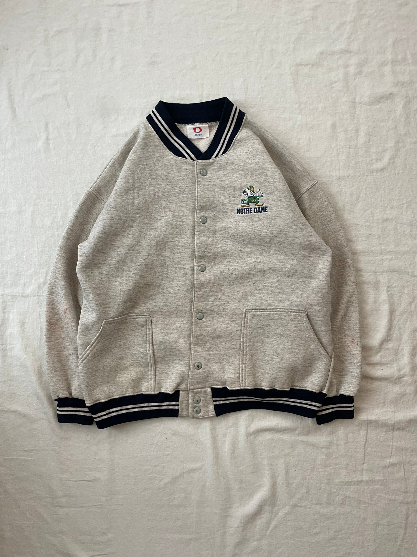 Vintage Notre Dame Heather Grey Sweater Large