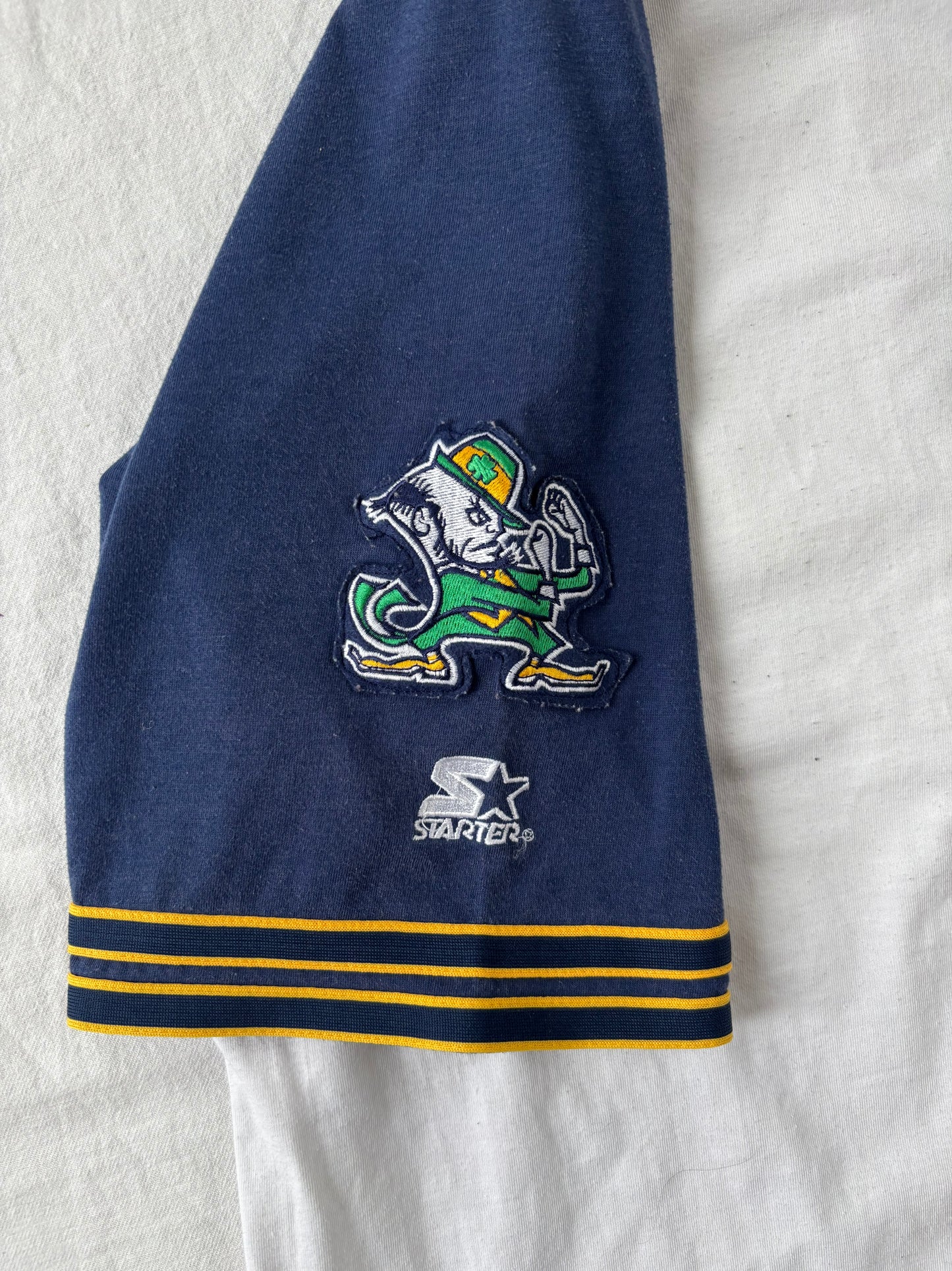 Vintage Notre Dame Starter Baseball Jersey XLarge