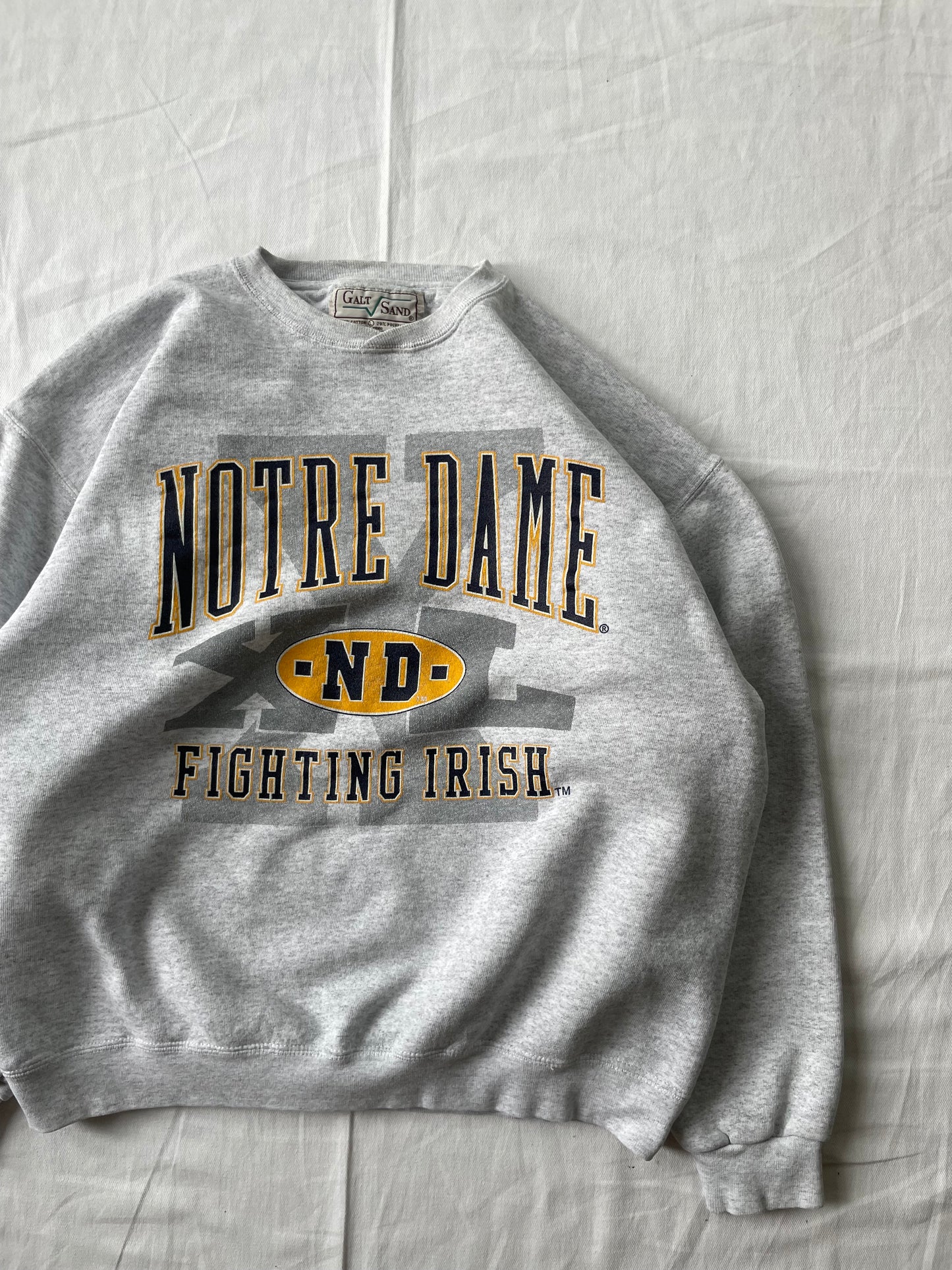 Vintage Notre Dame Fighting Irish Crewneck Large