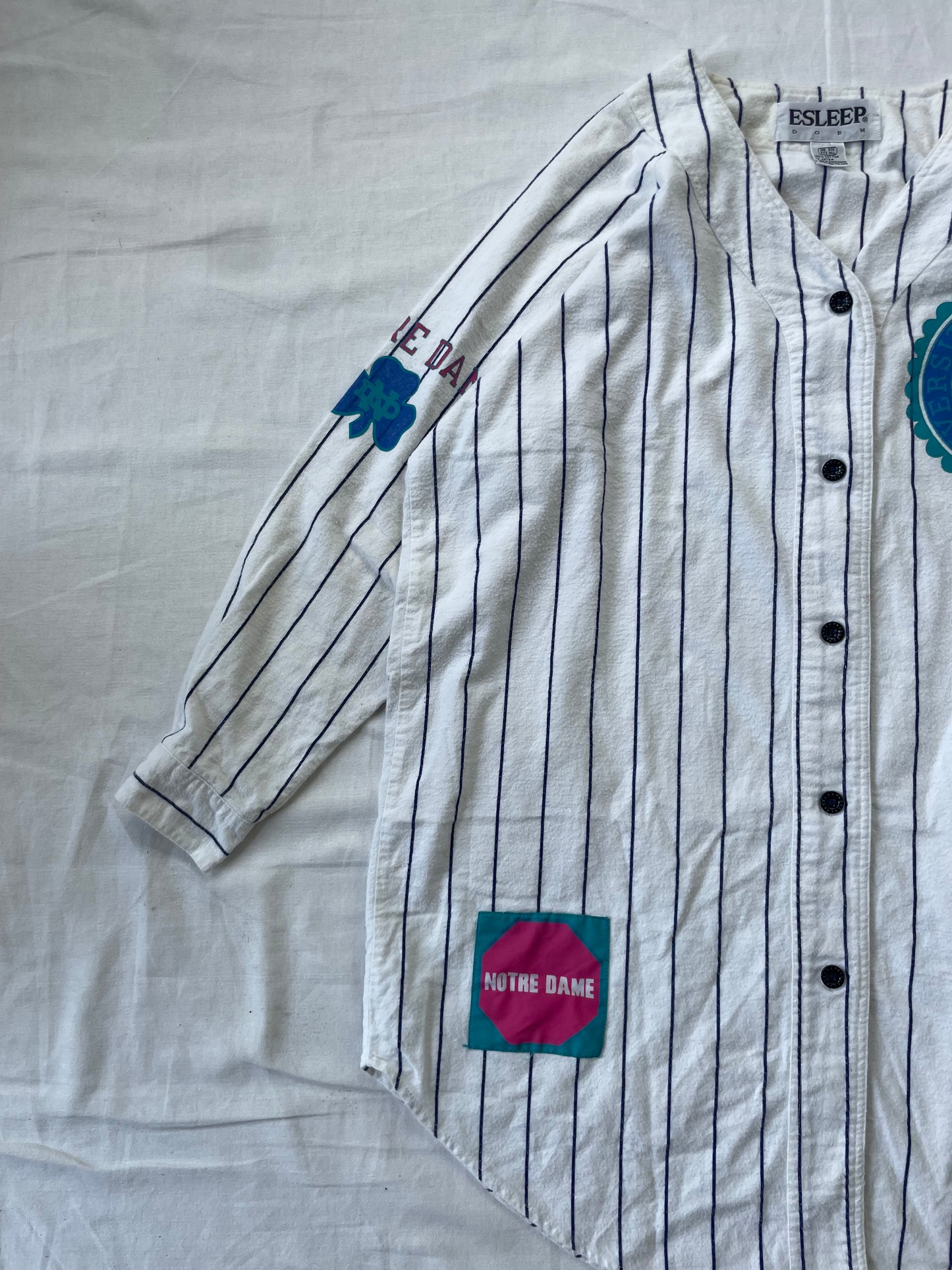 Vintage Notre Dame Pinstripe Jersey One Size