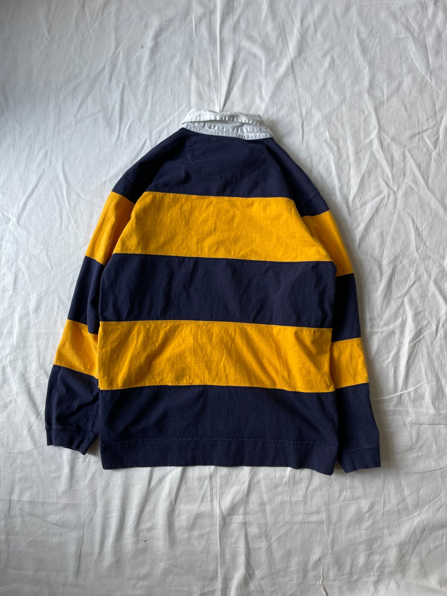 Vintage Notre Dame Striped Rugby Polo Medium