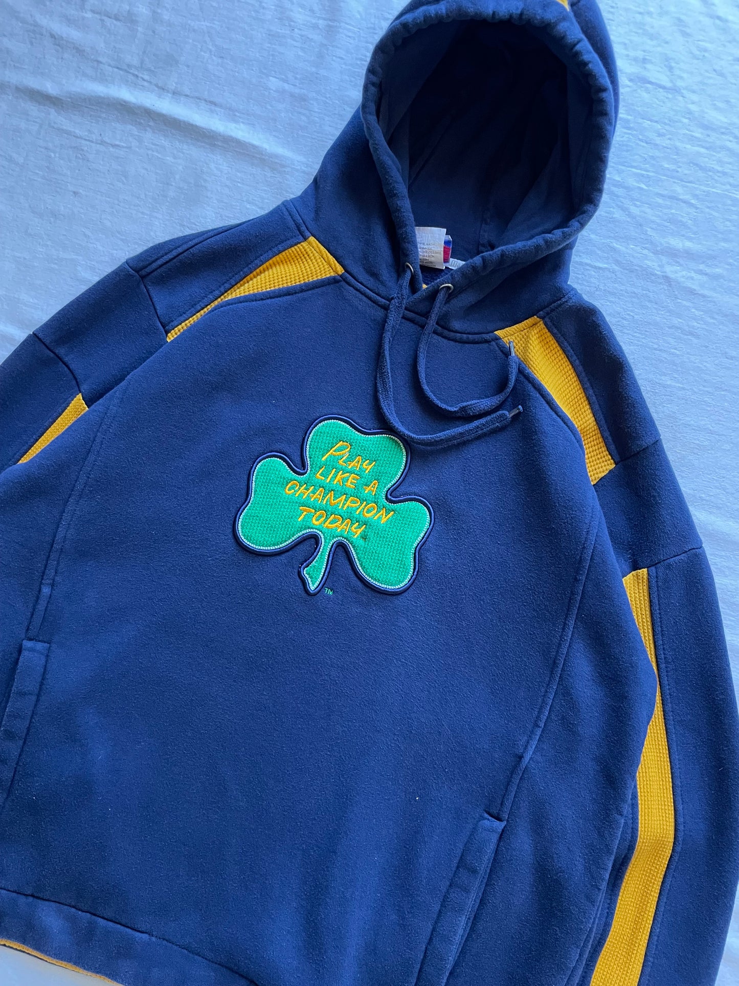 Vintage Notre Dame Clover Hoodie Large