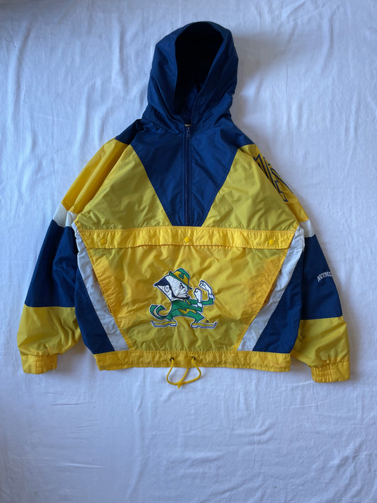 Vintage Notre Dame Windbreaker Jacket Large