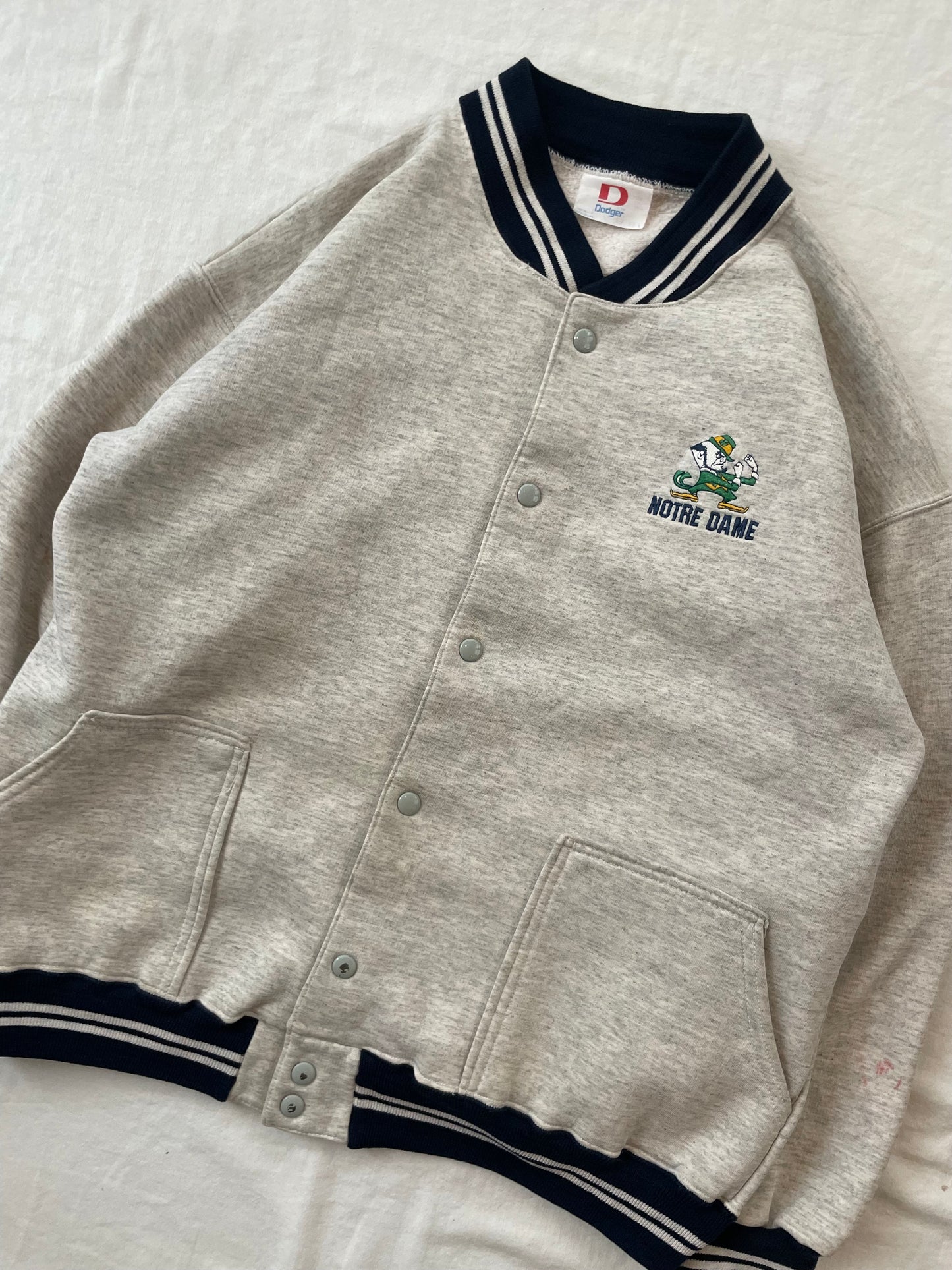 Vintage Notre Dame Heather Grey Sweater Large