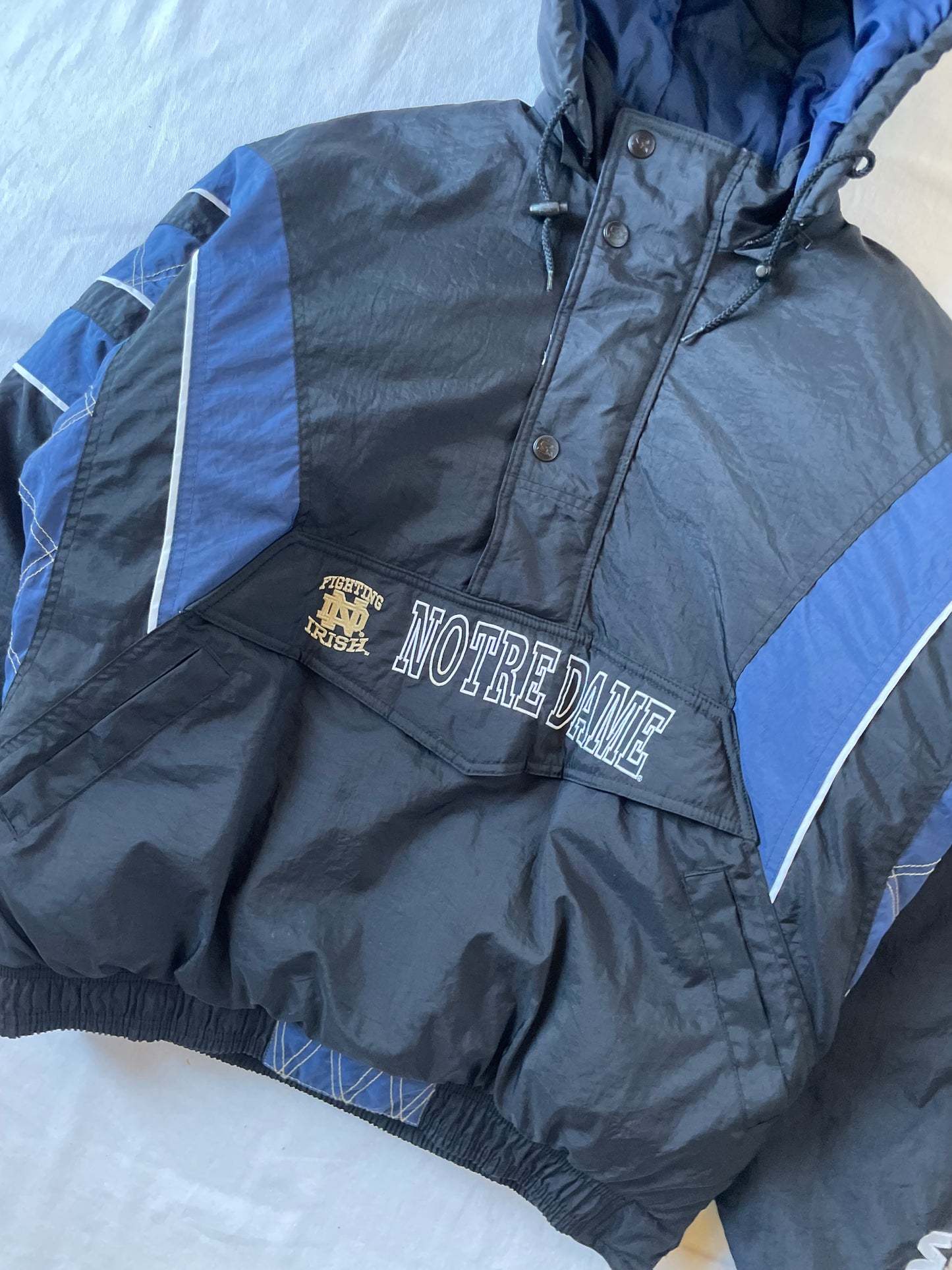 Vintage Notre Dame Starter Puffer Jacket XLarge