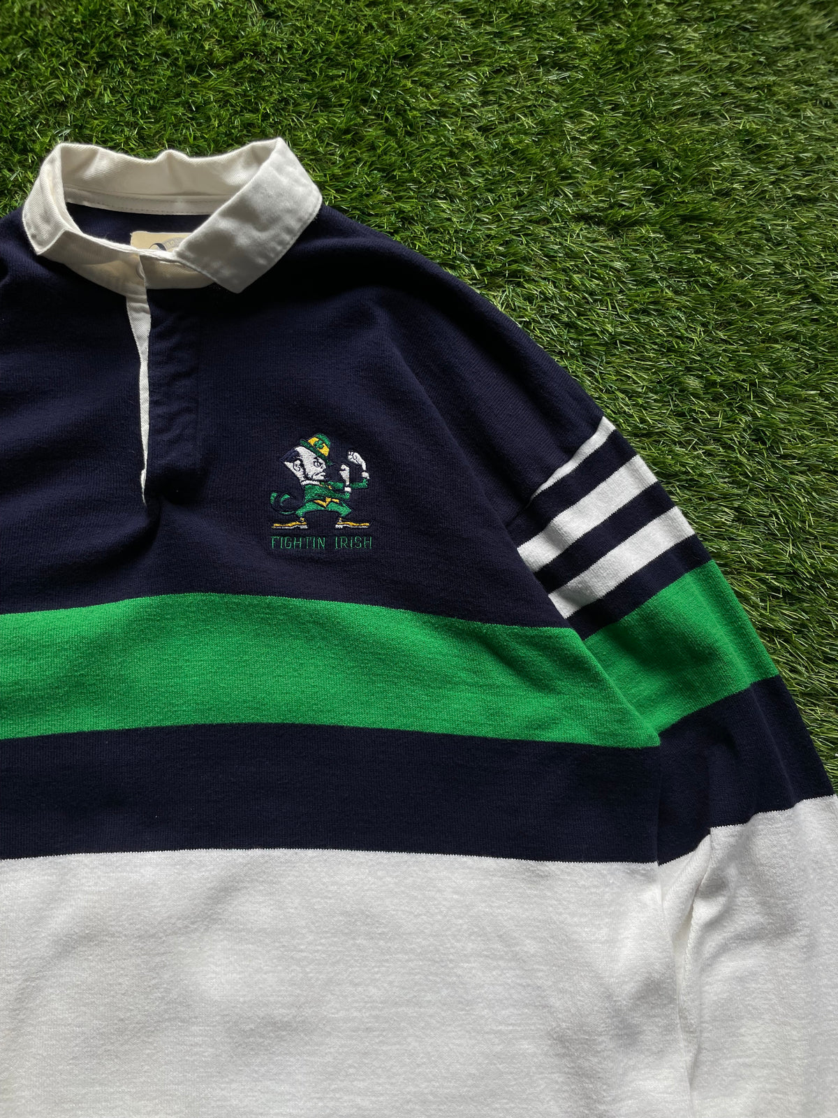 Vintage Notre Dame Rugby Polo Large