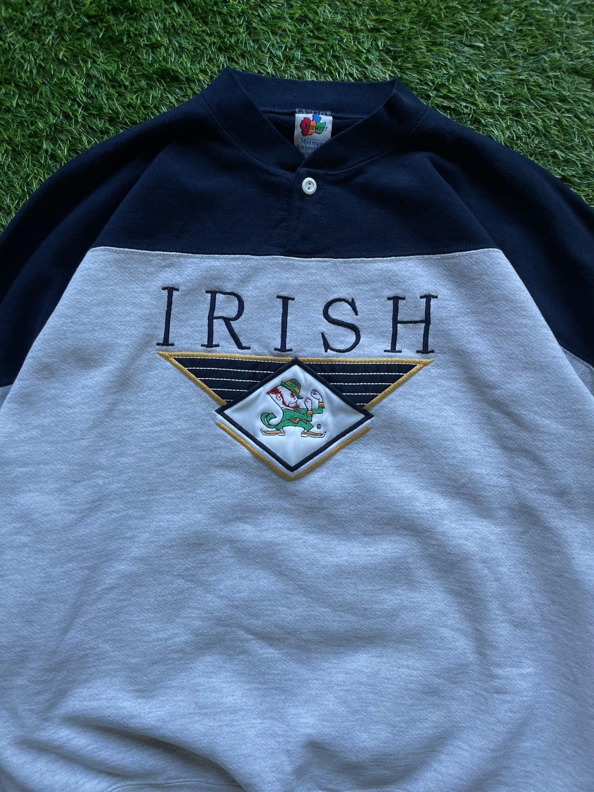 Vintage Notre Dame Irish Crewneck Sweatshirt Large/XLarge