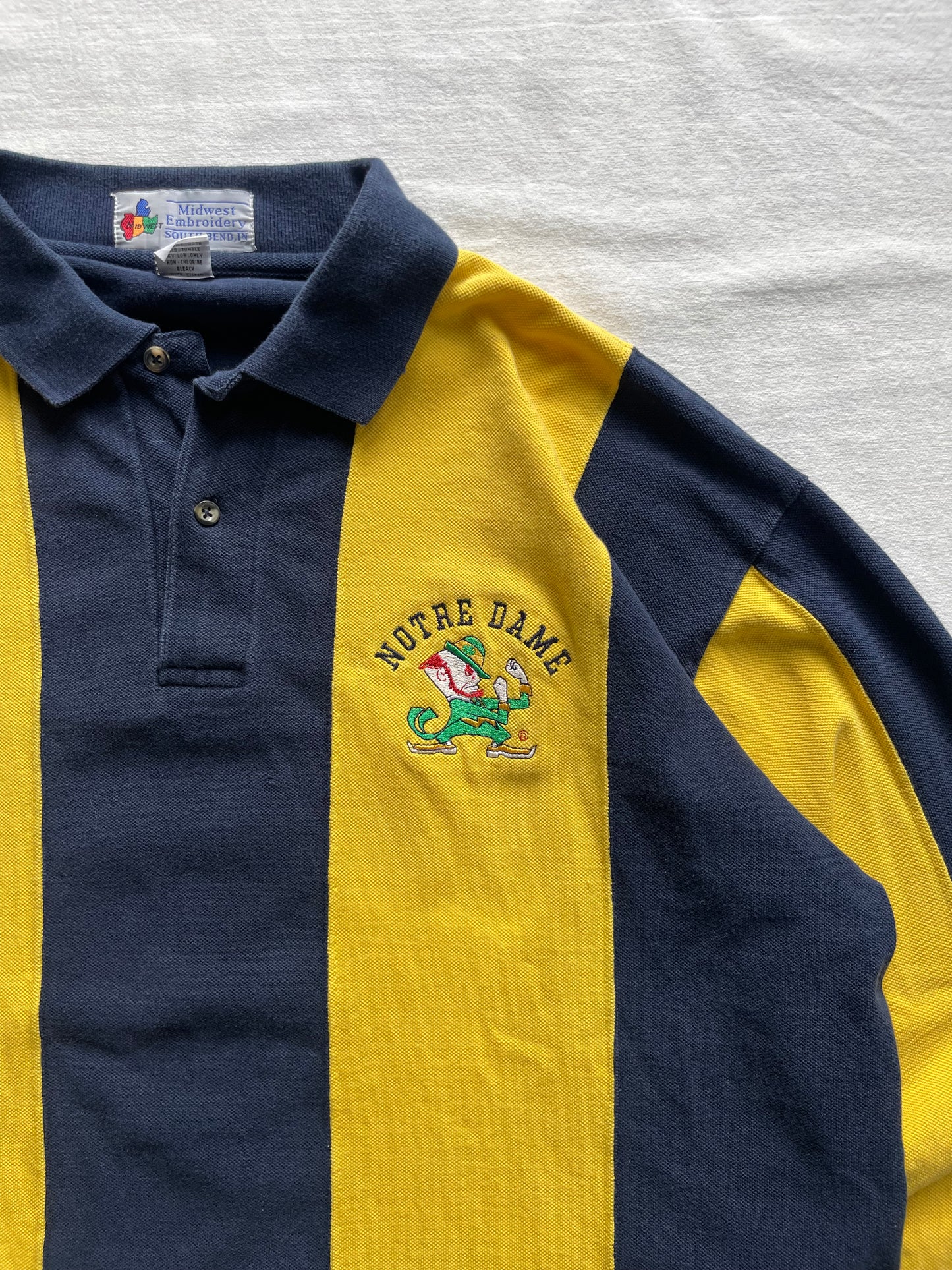 Vintage Notre Dame Rugby Polo Large/XLarge