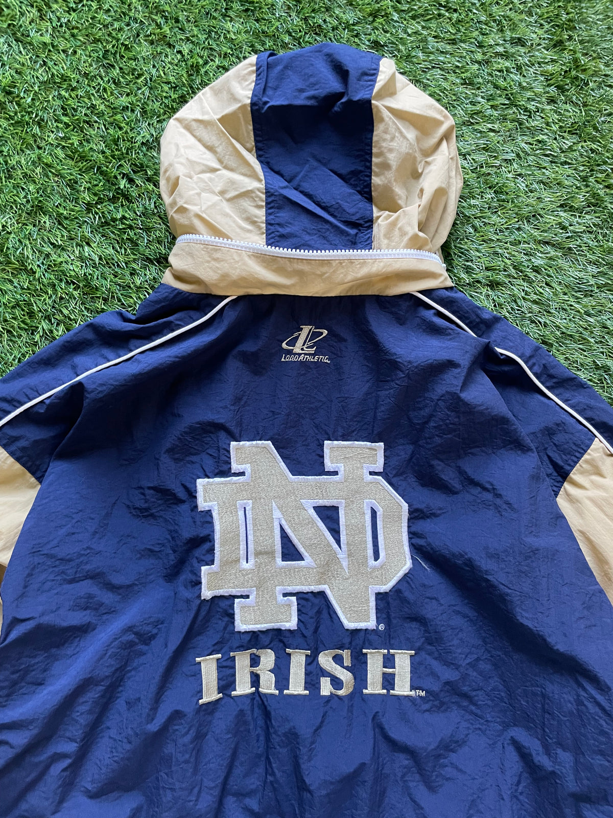 Vintage Notre Dame Irish Windbreaker Jacket Large