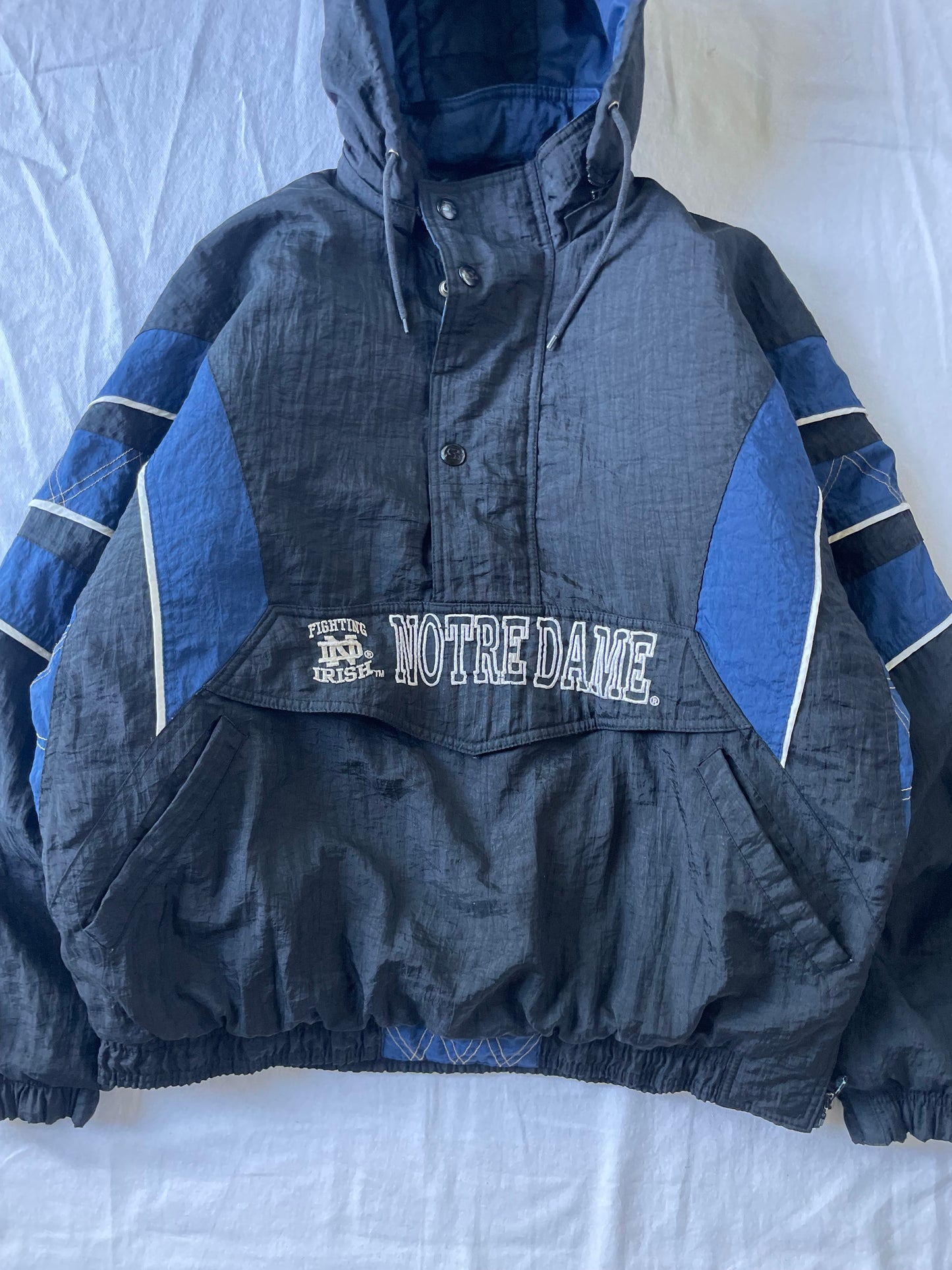 Vintage Notre Dame Starter Puffer Jacket Large