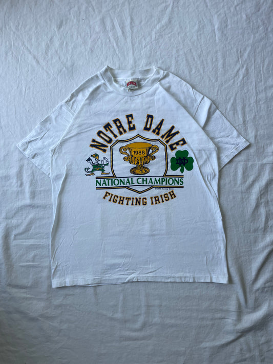 Vintage 1988 Notre Dame National Champions Tee XLarge