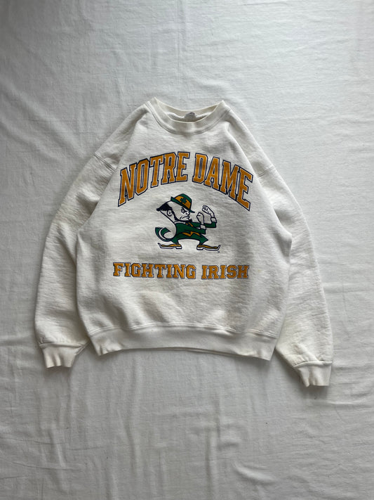 Vintage Notre Dame White Crewneck Medium