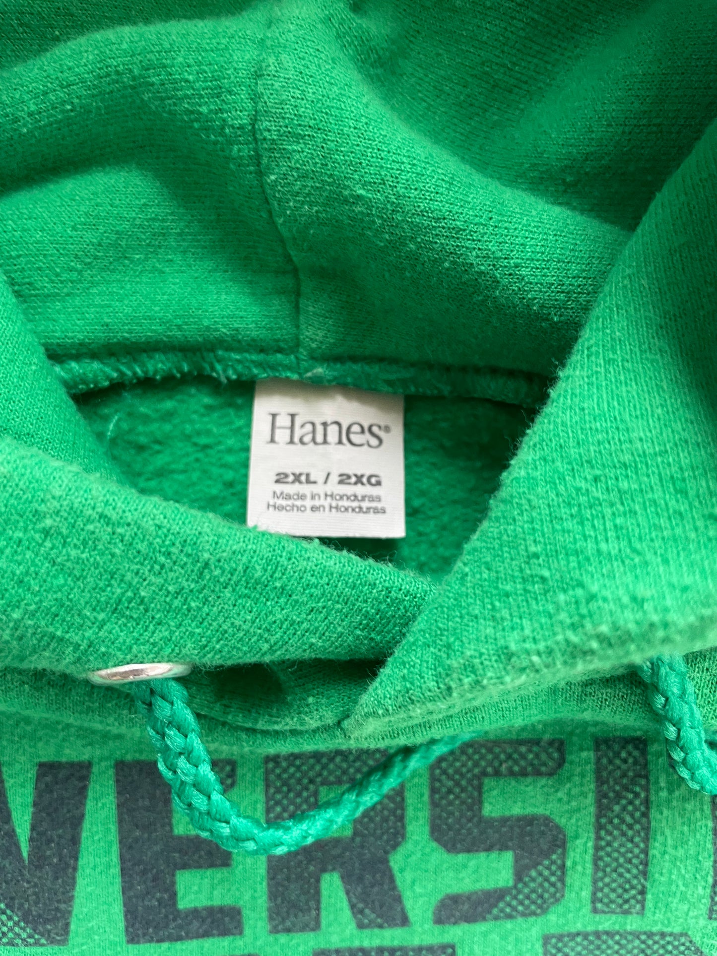 Vintage Notre Dame Green Hoodie XLarge/2XL