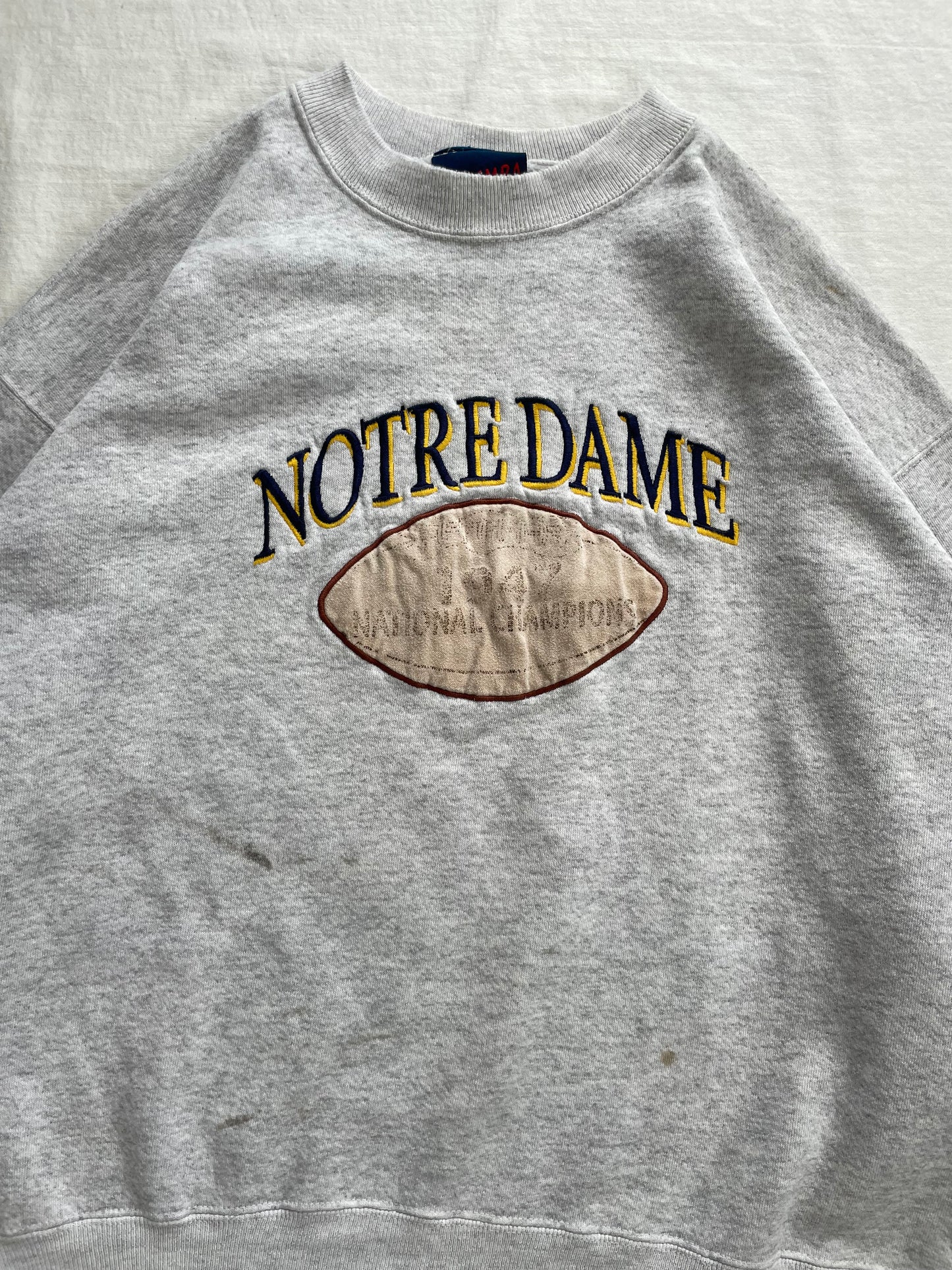 Vintage Notre Dame National Champions Crewneck Large/XLarge