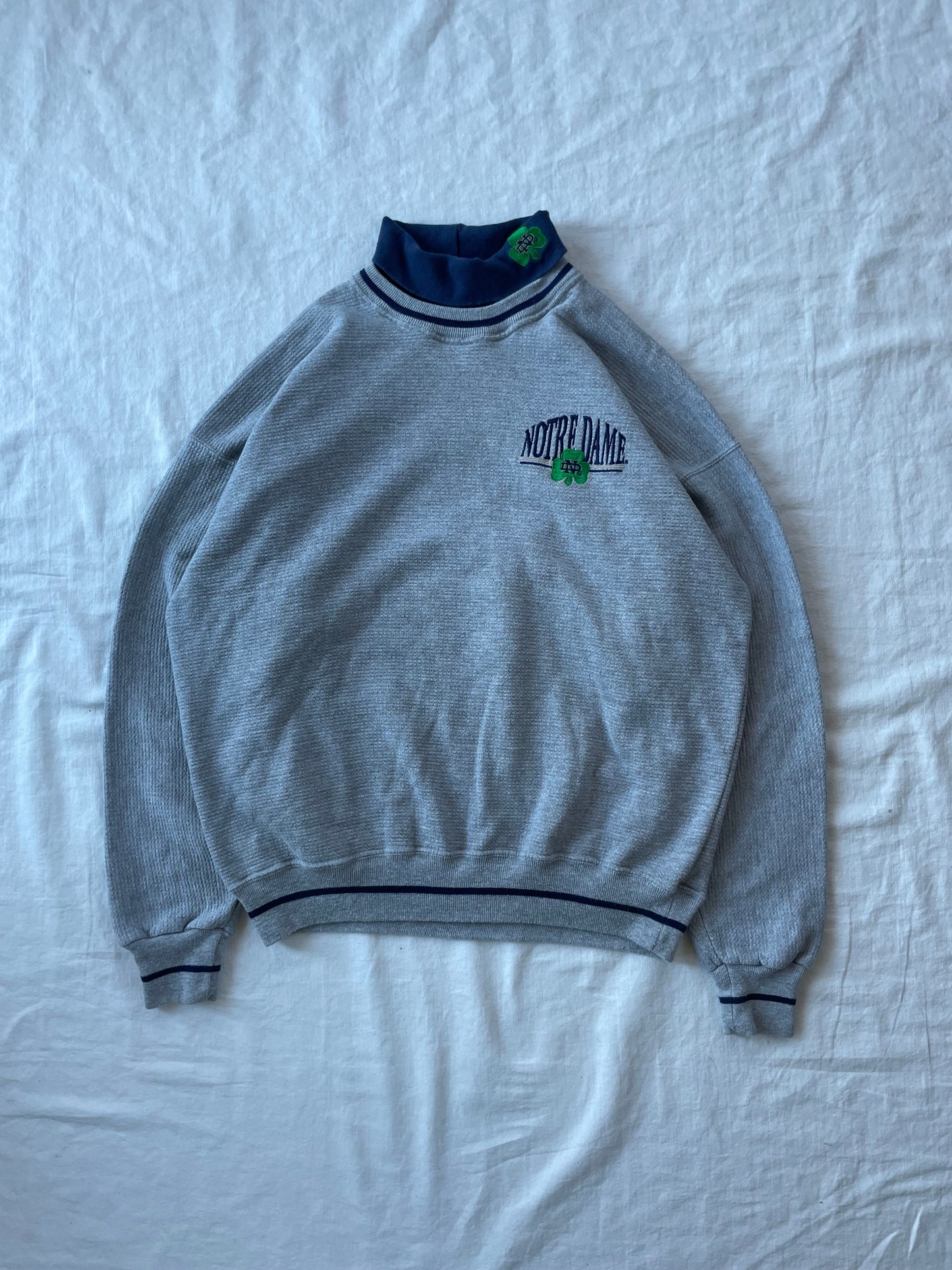 Vintage Notre Dame Turtleneck Crew Large