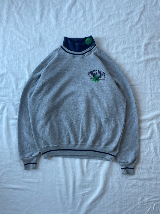 Vintage Notre Dame Turtleneck Crew Large