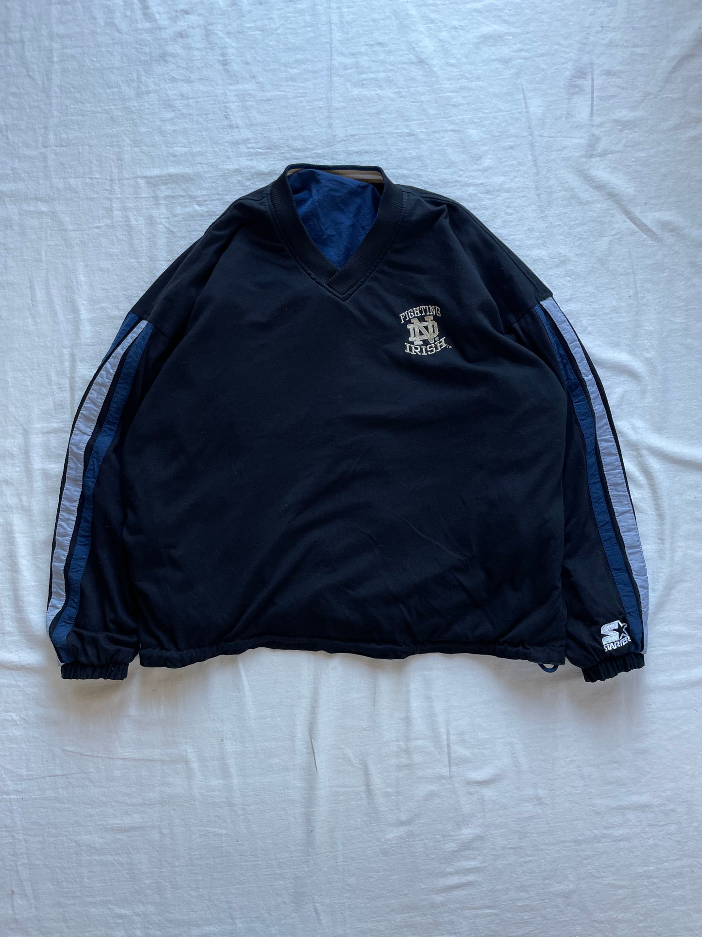 Vintage Notre Dame Reversible Windbreaker Jacket XLarge