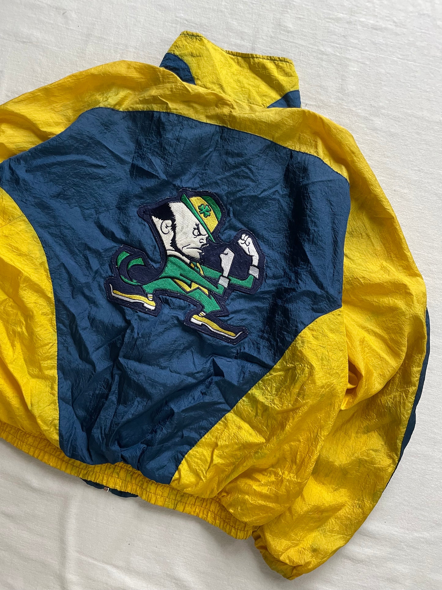 Vintage Notre Dame Tracksuit Windbreaker and Sweat Pants Large